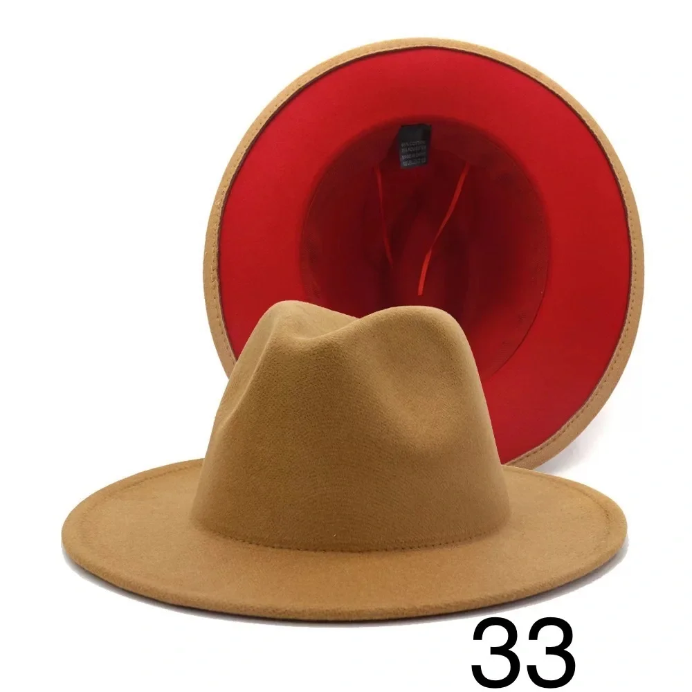 Fedora Wide No Trim Firm Wide Brim Vegan Wool Hat